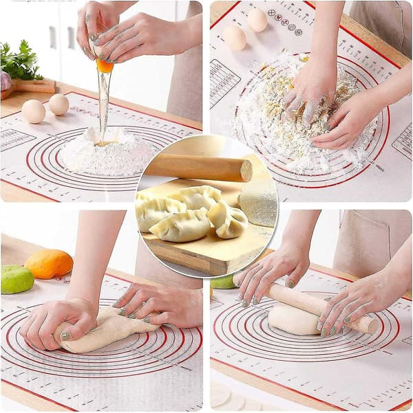 Non-stick silikone bagemåtte dejmåtte med mål - 60 x 40 cm