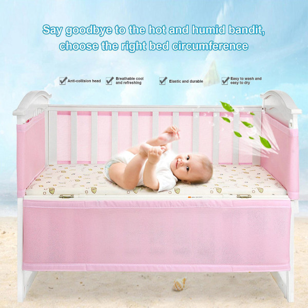 Pustende Baby Mesh Crib Liner Størrelse 340cm*160cm Brown