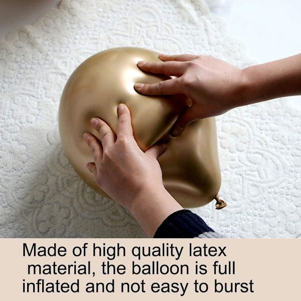 50 stk. skinnende guld latexballoner til fødselsdagsdekorationer