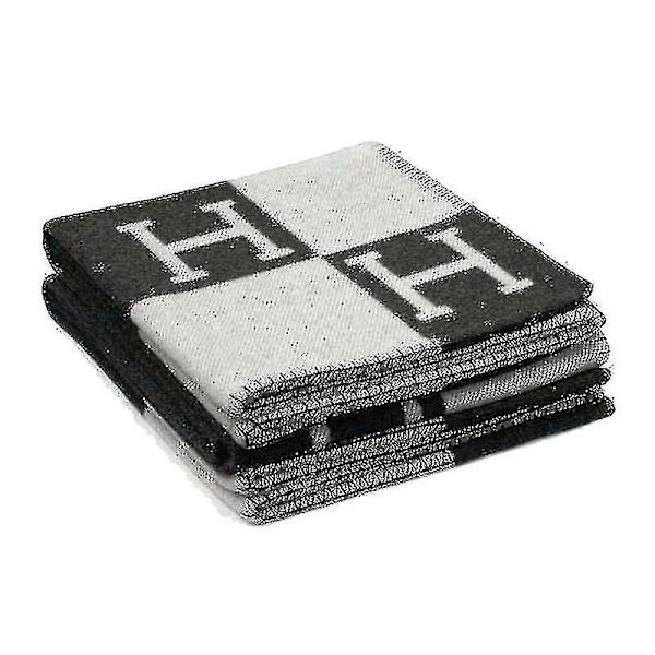 Newwool Cashmere Throw Plaid Blankets Pillow Sofa Bedding Shawl Xmas Gift  [dB} Grey