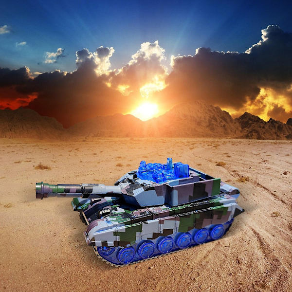 Elektrisk lille tank til børn, lys- og lydeffekter, manuel tårn, universel tank, legetøjstank Db A