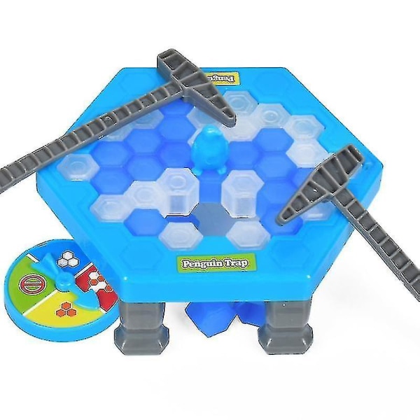 Interactive Game Break Ice Block, Hammer Penguin Trap Toy -gt [DB] blue
