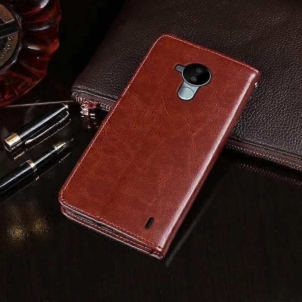idewei Läder Telefonfodral För Nokia C30 [DB] Brown