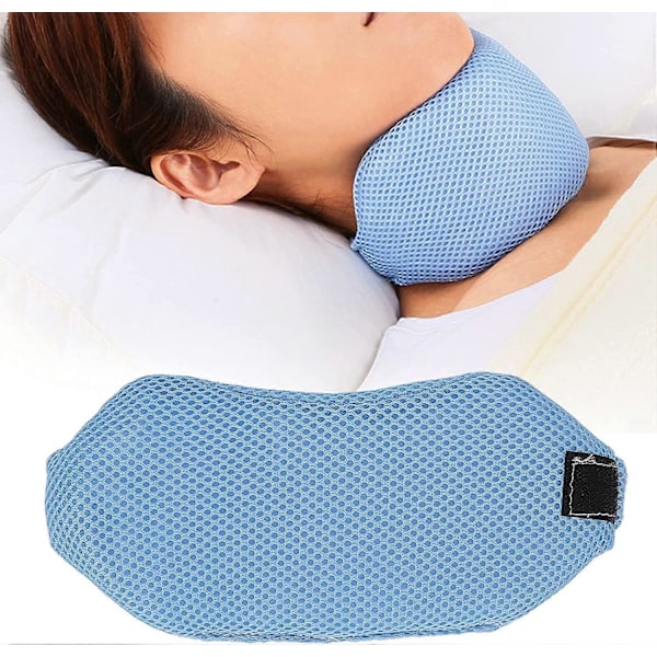 Justerbar Anti-Snorke Halsstøtte Stropp Stopp Snorking Kjevebelte Anti Apné Hake Støttestropp Nattsøvnhjelp [db] blue
