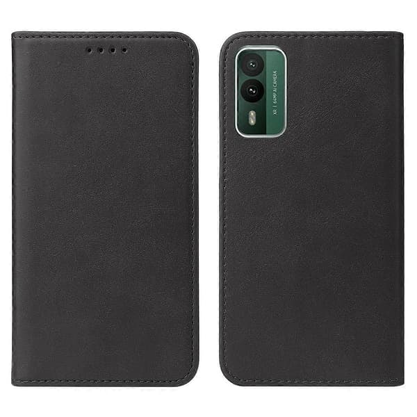Mobilskal i läder för Nokia C21 Plus [DB] Black