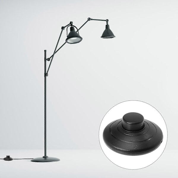 2 st Ys Växelströmbrytare Fotpedal Golvlampa Fotpedal Inline Golvströmbrytare Tryckknappsbrytare db