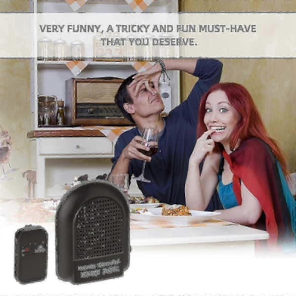 Taskukokoinen pierukone kaukosäätimellä aprillipiloihin