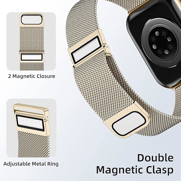 Metallrem kompatibel med Apple Watch-rem 42mm 44mm 45mm 49mm, magnetiskt ersättningsband i rostfritt stål för Iwatch Series 8 7 6 5 4 3 2 1 Se Ult