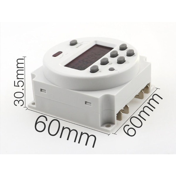 1 stk. Elektronisk timer Dc12v 16a 28 programmerbar LCD-skærm, 60*60*32mm
