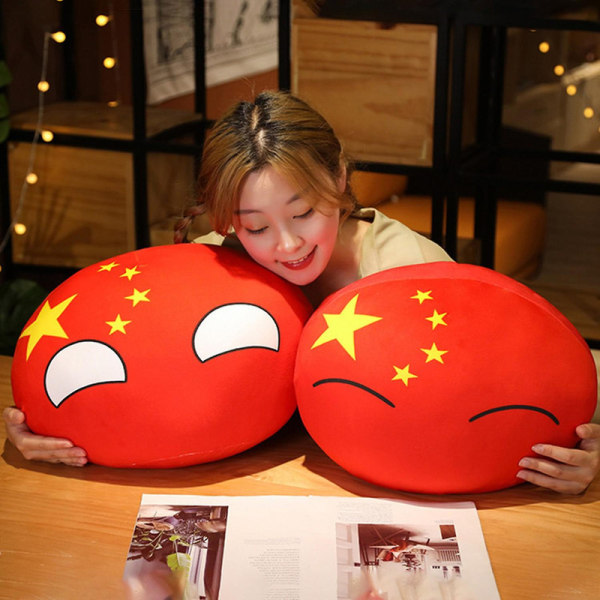 DB 10/30/40cm National Flag Doll Hugging Pillow Fluffy Cute Cartoon Doll Plushies Toy Accompany PP Cott 10cm B