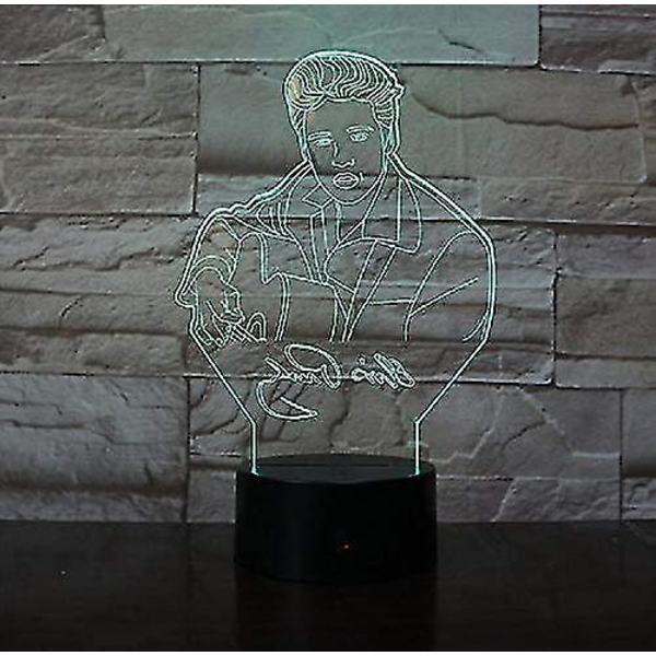 Veeki Elvis Aaron Presley Skrivbordslampa The King Of Rock And Roll Led Nattljus Musik Atmosfär Usb Födelsedagspresenter [DB]