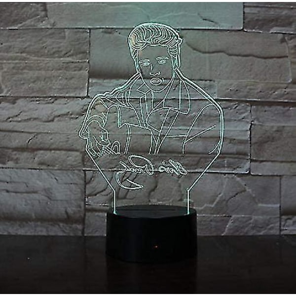 Veeki Elvis Aaron Presley skrivebordslampe The King Of Rock And Roll LED nattlys musikk atmosfære USB bursdagsgaver [DB]