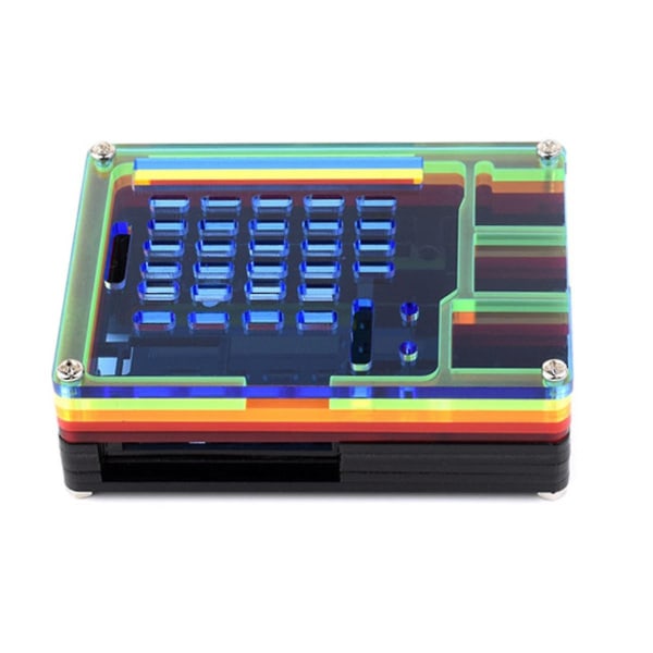 For 5 kabinetter Transparent Rainbow Protective Case Gpio Pcie [DB]