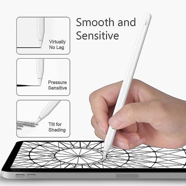4 stk. spidser kompatible med Apple Pencil 2. og 1. generation, spidser til Apple Pencil, reservespids