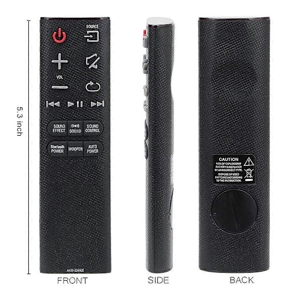 Ny Erstatning AH59-02692E For Samsung Soundbar System Fjernkontroll HW-J551/ZA [DB]