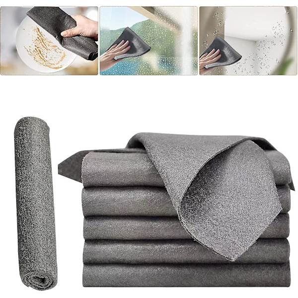 Paksunnettu taikapuhdistusliina, mikrokuitulasinen puhdistusliina, uudelleenkäytettävät puhdistusliinat U  [dB} 5Pcs 20 x 30 cm