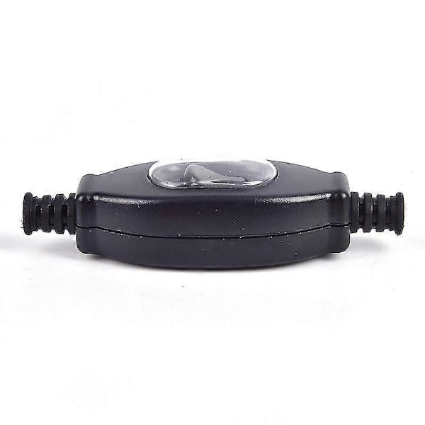 Vattentät Inline Strömbrytare IP65 Rund Kabel Dubbel Strömbrytare [DB] Black