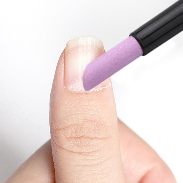 Svart kvarts skrubbsten nagelbandssticka penna nagelband nagelkonst pusher sked skuren nagel pusher manikyr