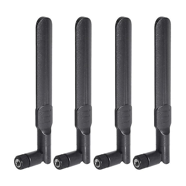 4 kpl kaksoiskaistakaista WiFi-antenni 2.4GHz 5GHz 5.8GHz 8DBi MIMO RP-SMA urosantenni WiFi-reititinille langattomaan {DB} Black