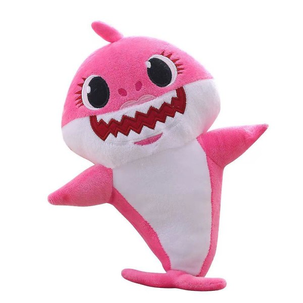 10 tum barns plysch Baby Shark leksak plysch haj leksak bästa present till pojkar och flickor (rosa,gul,blå)