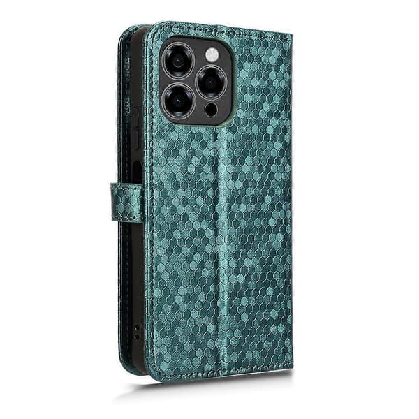 Honeycomb Dot Textur Läder Telefonfodral För Doogee Note 58 / Note 58 Pro [DB] Green