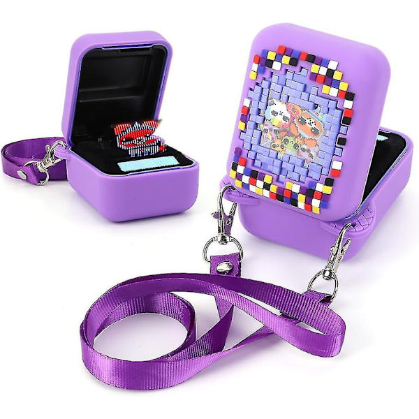 Silikonfodral för Bitzee Digital Pet Interactive Virtual Toy, skyddande hudfodral för Bitzee Virtual Electronic Pets Accessories Db Purple