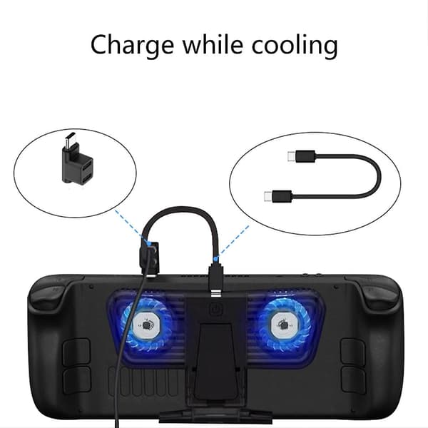 100W Type-C-sovitin Steam Deckille, Type-C yksi-kahteen sovitin USB C Type-C [DB] U shaped