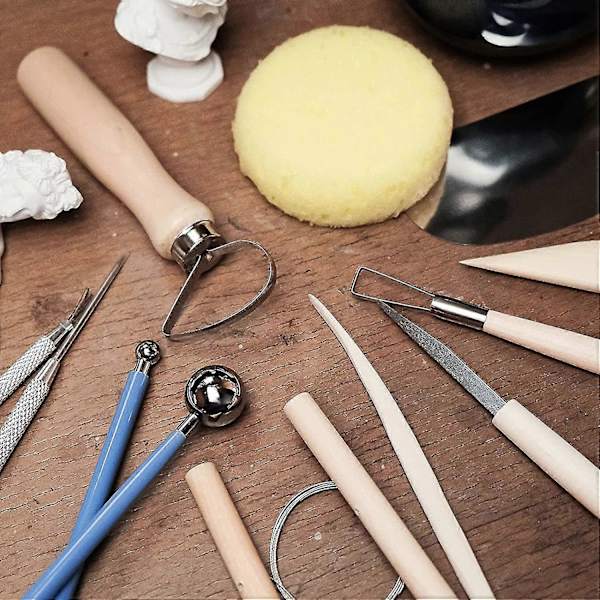 45 stk Polymer Clay Værktøjer Modellering Ler Skulptur Værktøjer Sæt Til Keramik Skulptur Træ Dotting Værktøjer DB 36PCS