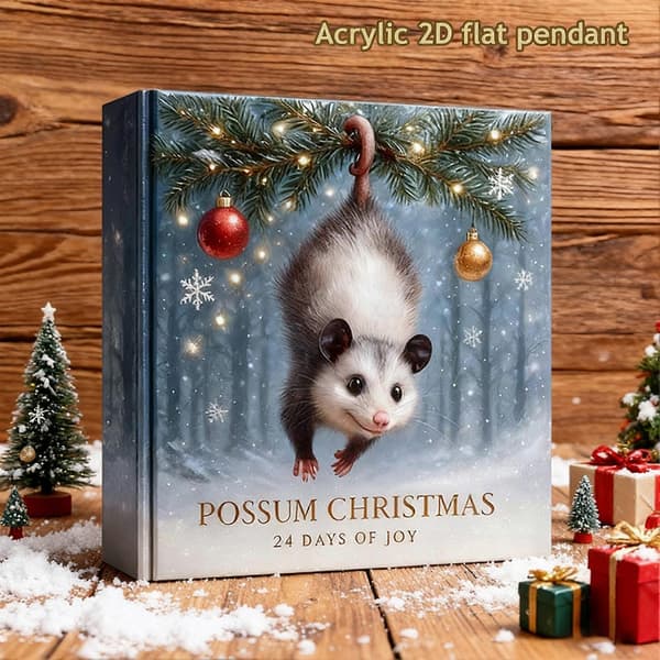 Opossum julekalender for nedtelling og dekorasjon til jul [DB] A