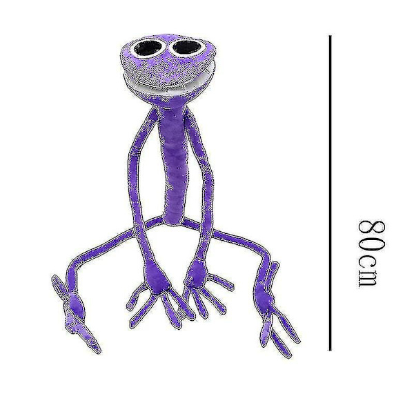Mike 80cm Rainbow Friends plysjdukke leketøy spillfigur frykt lilla monster kan åpnes plysj utstoppede Halloween leker gaver1stk [DB]