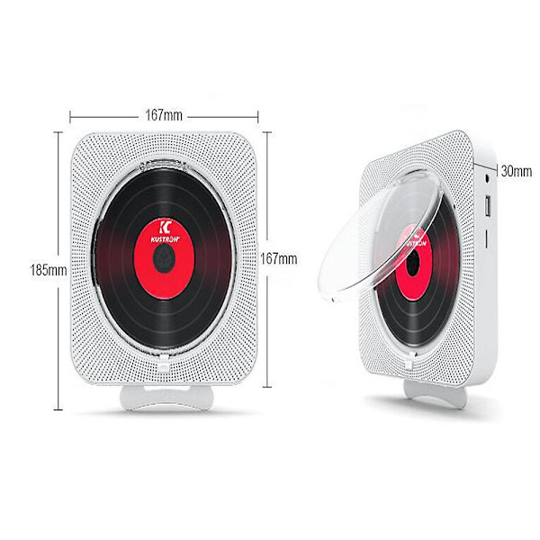 CD-soitin - Canareen Bluetooth-päivitetty CD-soitin LED-näytöllä ja kaukosäätimellä Kotiääni FM  USB MP3-soitin db
