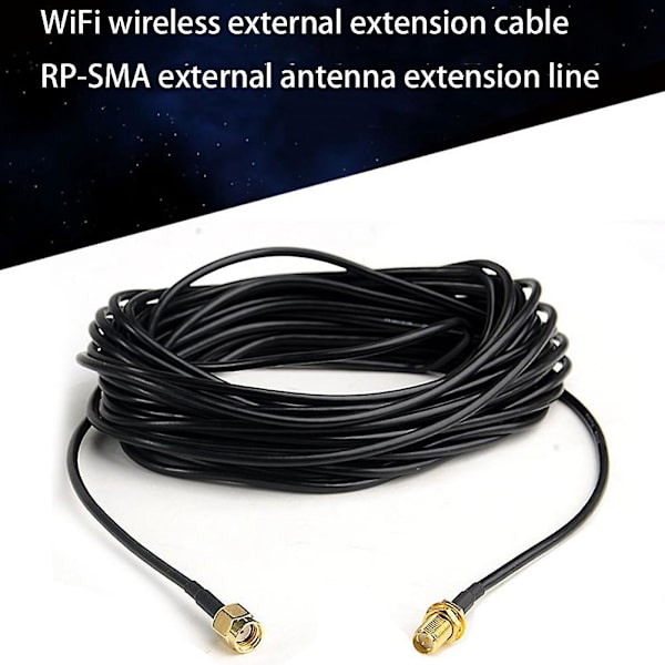 20m forlængerkabel Sma han til hun koaksial forlængerkabel Wifi router antenne antenne kobber P  [dB} Black