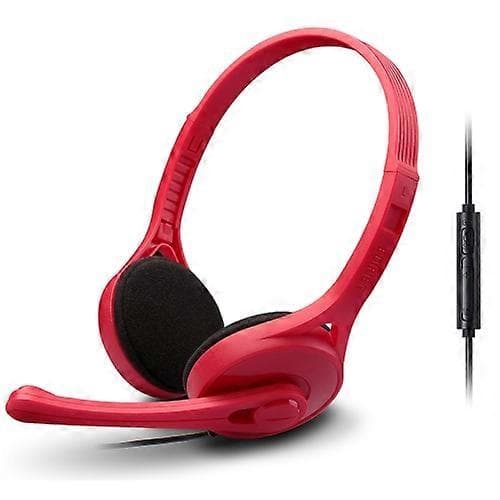 Edifier K550 3.5mm Plugg Kablet Ledningskontroll Stereo Datamaskin Spill Headset med Mikrofon [db] China Red