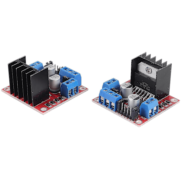 4 st L298n Motorstyrkortmodul DC Dubbel H-brygga för Smartbil Ström R3 db red  blue  black