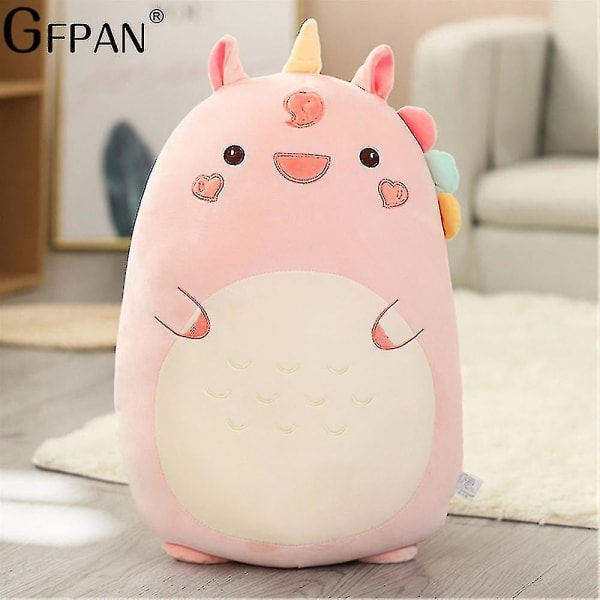 Squishy leksak Kawaii djur fet dinosaurie Shiba Inu hund kudde plyschleksaker söt mus kanin docka flickor säng hålla sovkudde [DB] unicorn 45cm