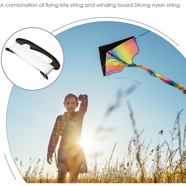 Flying Kite Line String Winding Board Outdoor Sports Tool 100m, musta