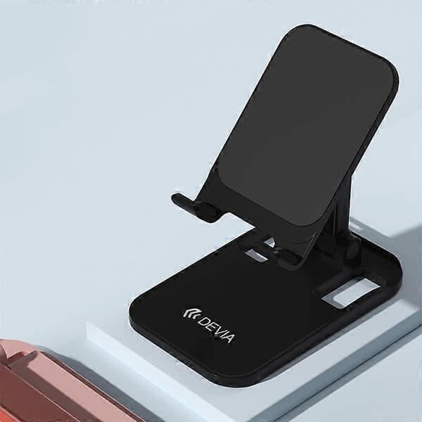 DEVIA Telefonholder Justerbar Foldbar Bordtelefonholder Tablet Vugge Dock til iPhone 16/16 [DB] Multicolor White