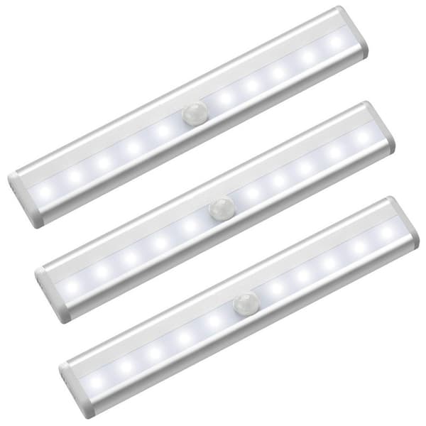 Sett med 3 USB oppladbare LED-lys - Magnetisk - Bevegelsessensor - Hvit (DB)