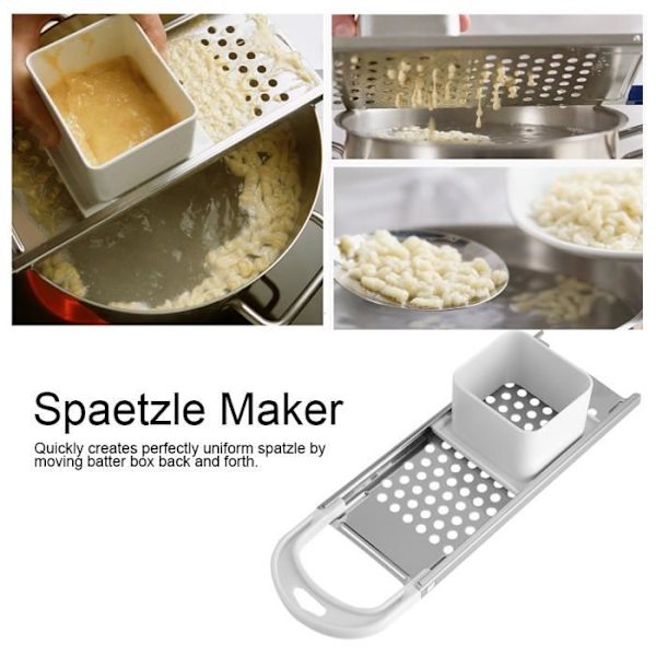 Spaetzle Dumpling Noodle Maker Pasta Cooking Tool Blue and silver-grey