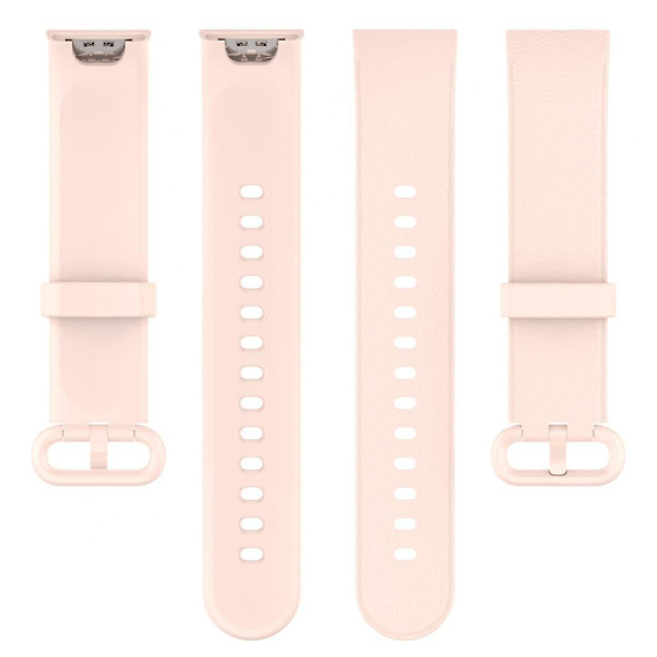 Silikonrem til Xiaomi Mi Watch Lite Udskiftningsurrem Lychee Mønster Armbånd til Xiaomi db Black