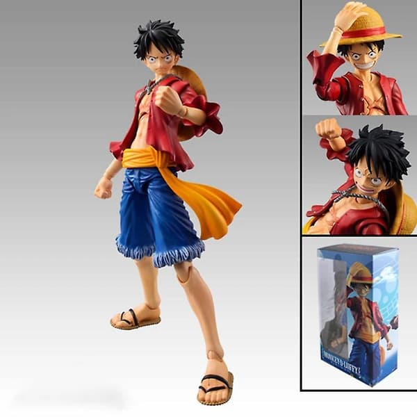 17cm Anime Figur Monkey D Luffy Variabel Leddelt Luffy Actionfigur Samleobjekt Model Ornament Legetøj Db 18cm Ace With Box
