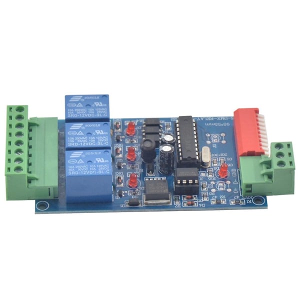 3ch DMX 512 reläutgång, LED DMX512 styrkort, LED DMX512 avkodare, relä [dB} As shown
