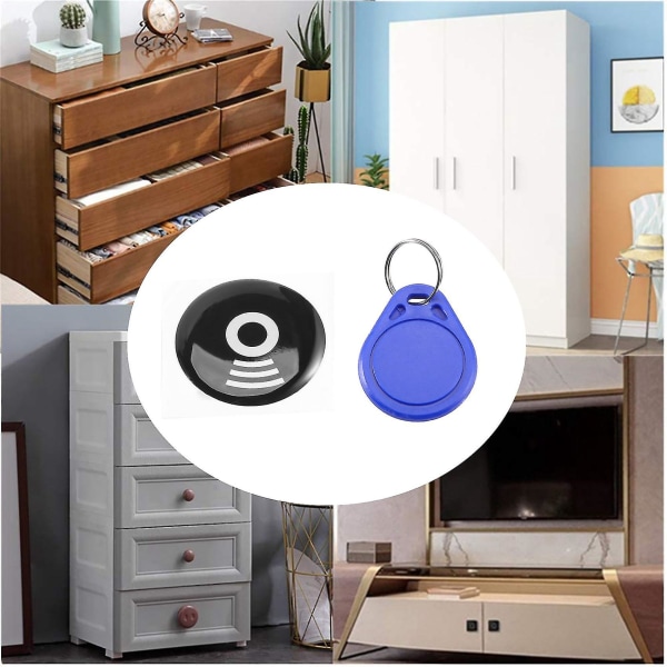 Usynlig skjult Rfid fri åbning intelligent sensor skab lås skab garderobe skoskab skuffe dør lås elektronisk mørk lås [DB] grey