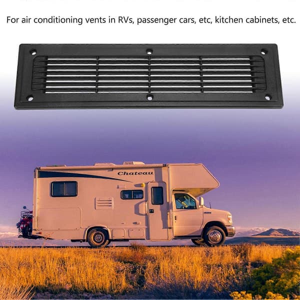300x80mm Luftventilgitter Rektangulær Luftudløbsgitter Dæksel Ventilationspanel til RV Bus Trailer Køkkenskab YEMAA db