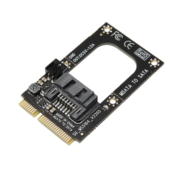 Mini Sata till 7-pin Sata förlängningsadapter Full-high Half-size för 2.5\" 3.5\" Hdd [DB]