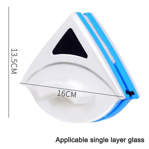 1 stk - Enkelt-/dobbeltsidig vindusvasker Visker Magnetisk arbeidsområde rengjøringsverktøy for høyhus doble vinduer