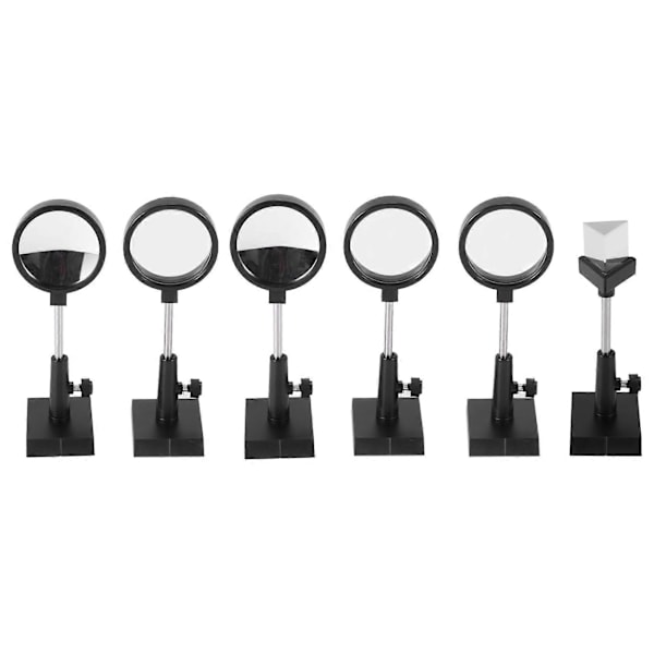 Optikk Eksperimentsett Konveks Linse Konkav Linse Trekantet Planspeil Konveks Speil Optisk Linse [DB] Black