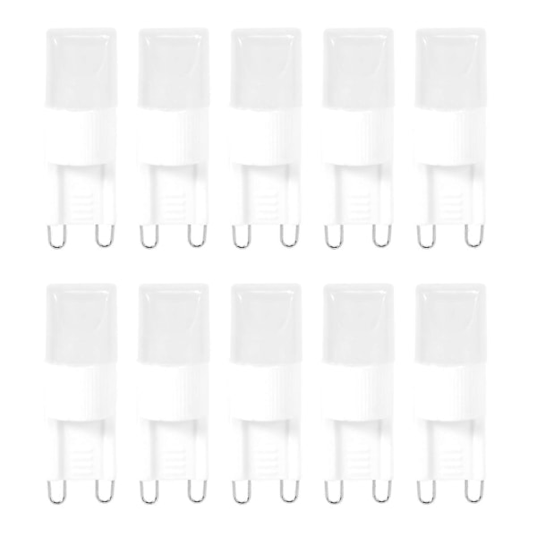 10x G9 1W LED High Power Belysning Lampe Pære Stiklampe 3500K Varm Hvid [DB] Warm White
