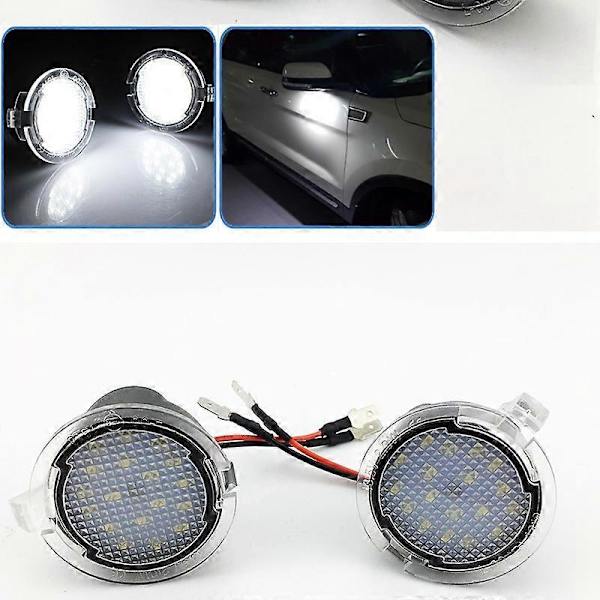 LED Side Mirror Puddle Lights Lamper for Edge Mondeo 5 Taurus E X Flex Explorer Expedition [Db] Blacktransparent