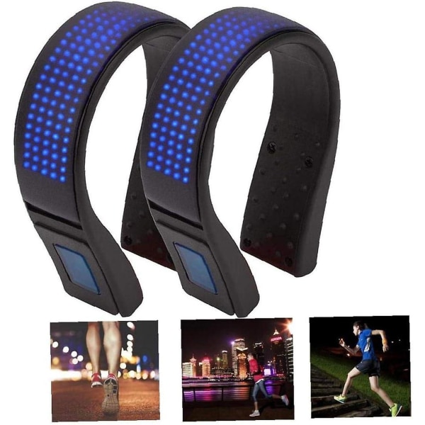 Led Shoe Clip Lights Løpesikkerhetslys Advarsel Sko Clip Light For,dans Nattløpingjoggingvandringsykling (blå 2stk)